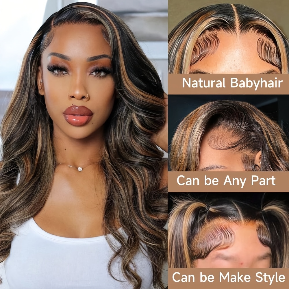 P1B30 Body Wave Highlight Ombr - Hd Lace Frontal Wig Human Hair Pre Plucked review and price