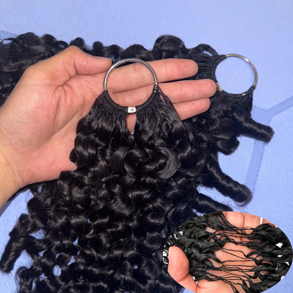 12A Burmese Curly Feather Croc - Invisible Tape In Extensions Real Hair review and price