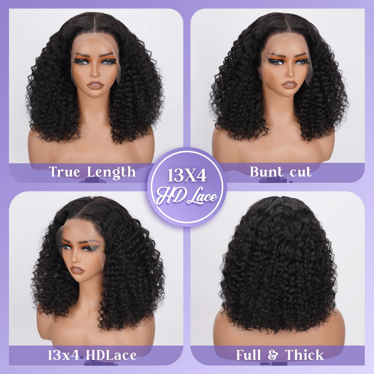 14 16 Inch Curly Deep Wave 13x - Glueless Wear And Go Human Hair Wig review and price