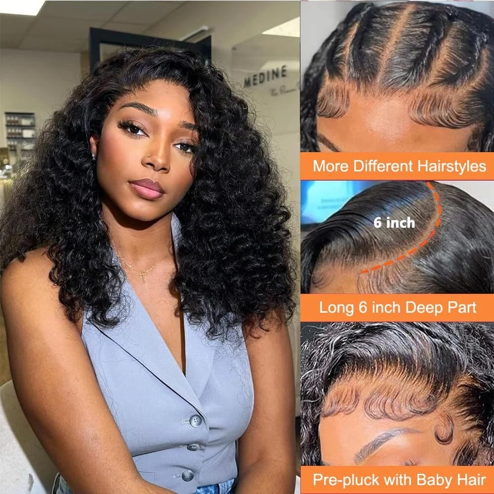 14 16 Inch Curly Deep Wave 13x - Glueless Wear And Go Human Hair Wig review and price