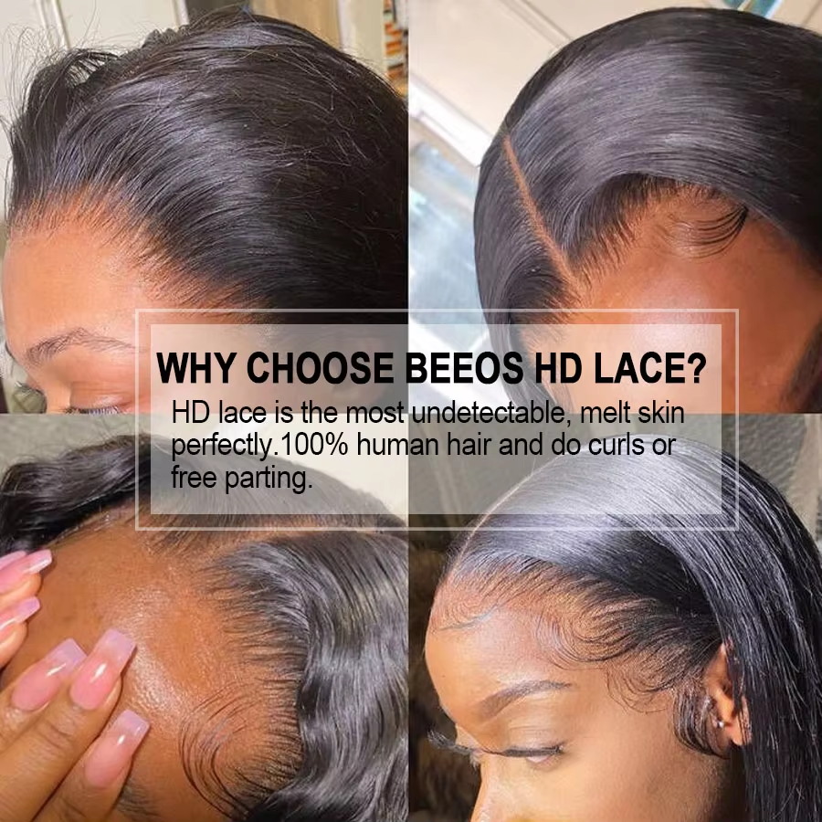 34 inch 13x4 HD Transparent La - Hd Lace Frontal Wig Human Hair Pre Plucked review and price