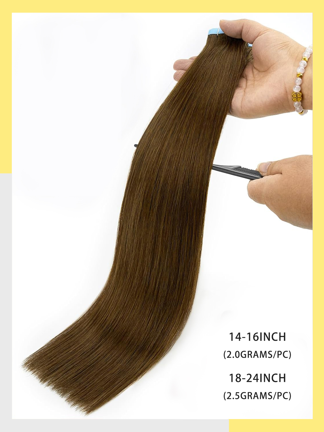 Tape In 100% Human Hair Straig - Invisible Tape In Extensions Real Hair review and price