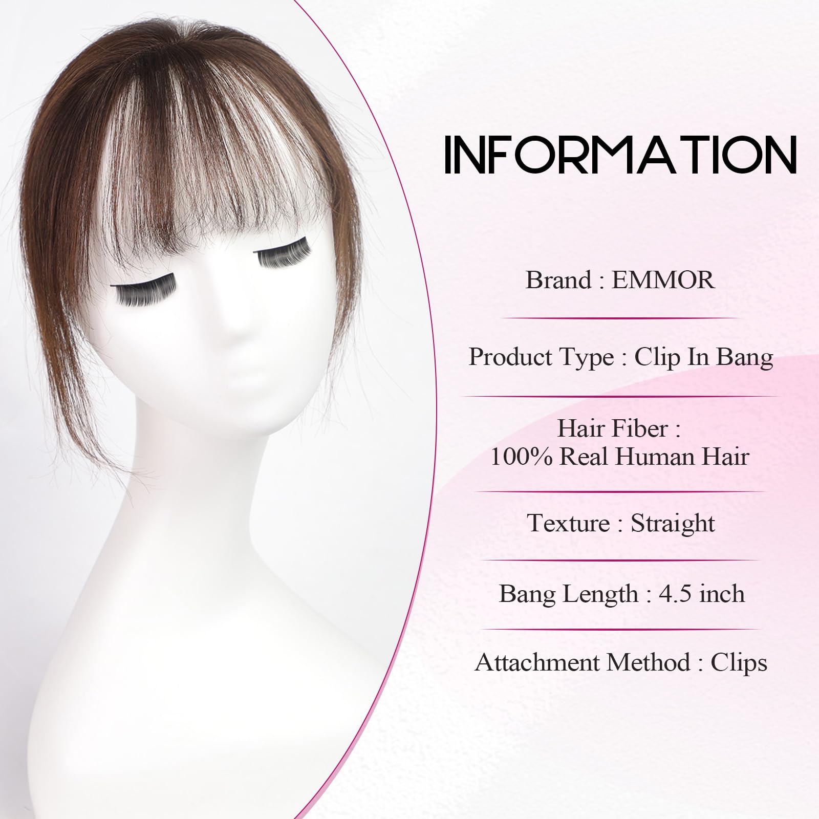 100% Human Hair Bangs Clips in - Seamless Clip In Hair Extensions Human Hair review and price