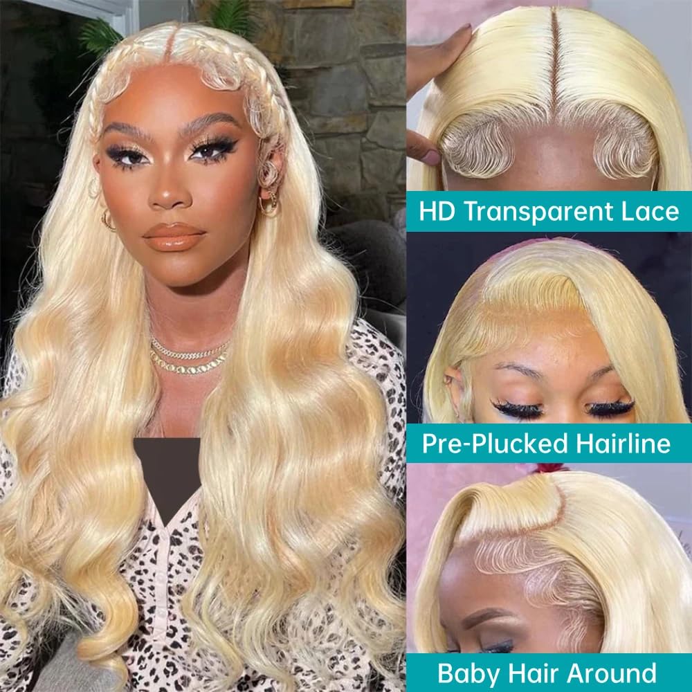 200% Density Straight Silky 61 - 613 Blonde Body Wave Lace Front Wig review and price