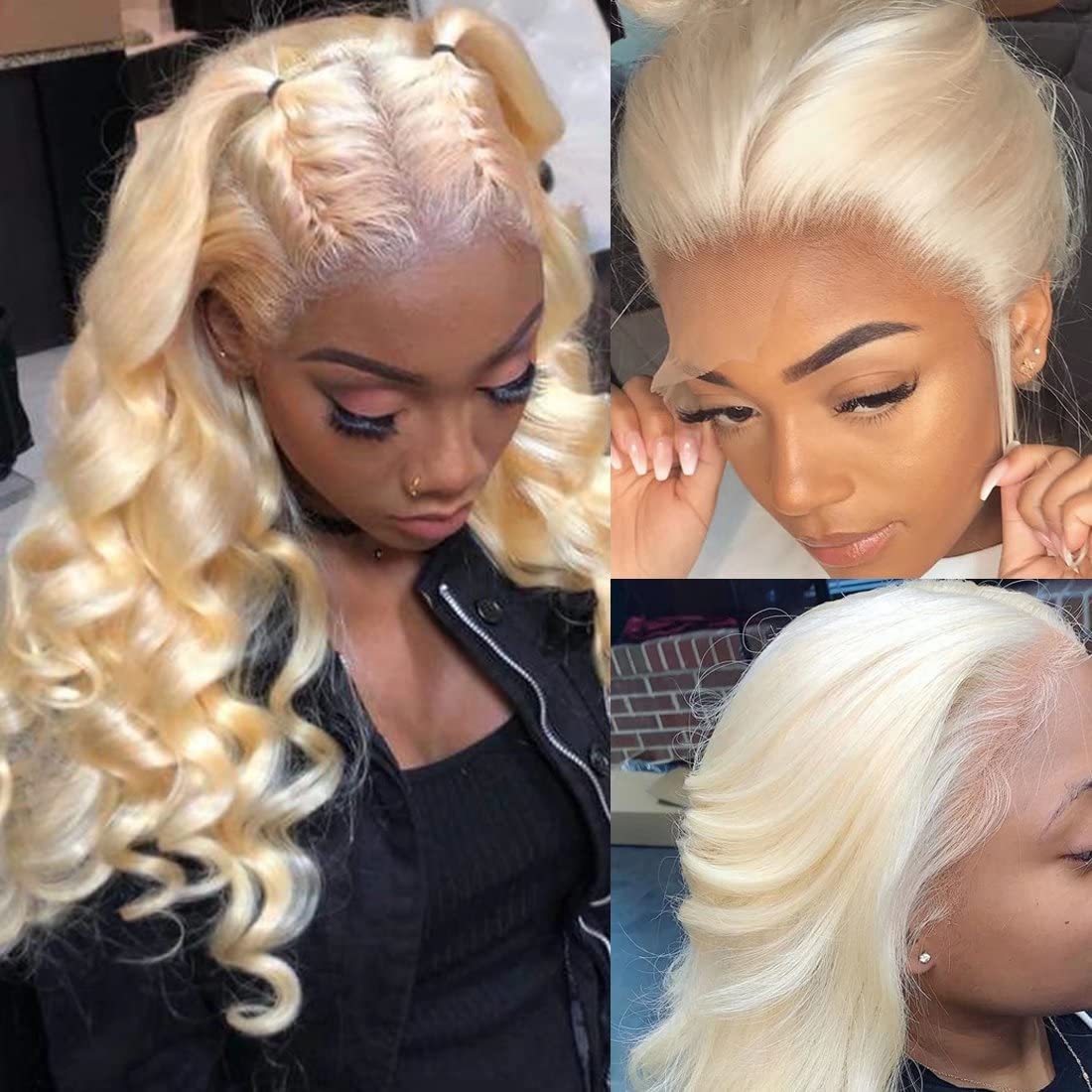 200% Density Straight Silky 61 - 613 Blonde Body Wave Lace Front Wig review and price