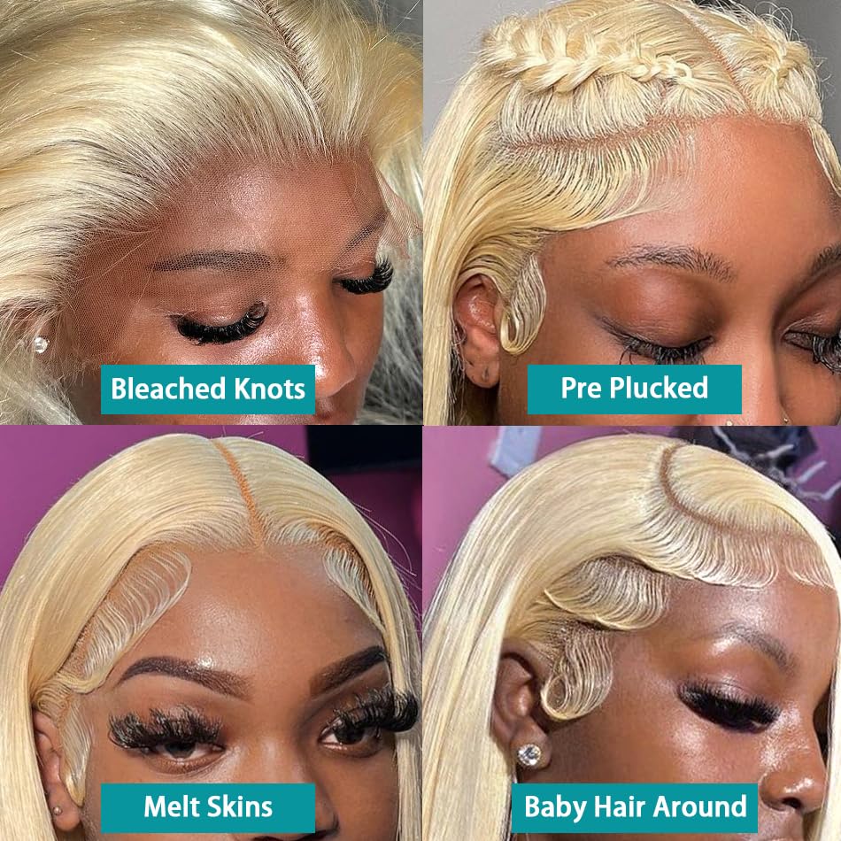 200% Density Straight Silky 61 - 613 Blonde Body Wave Lace Front Wig review and price