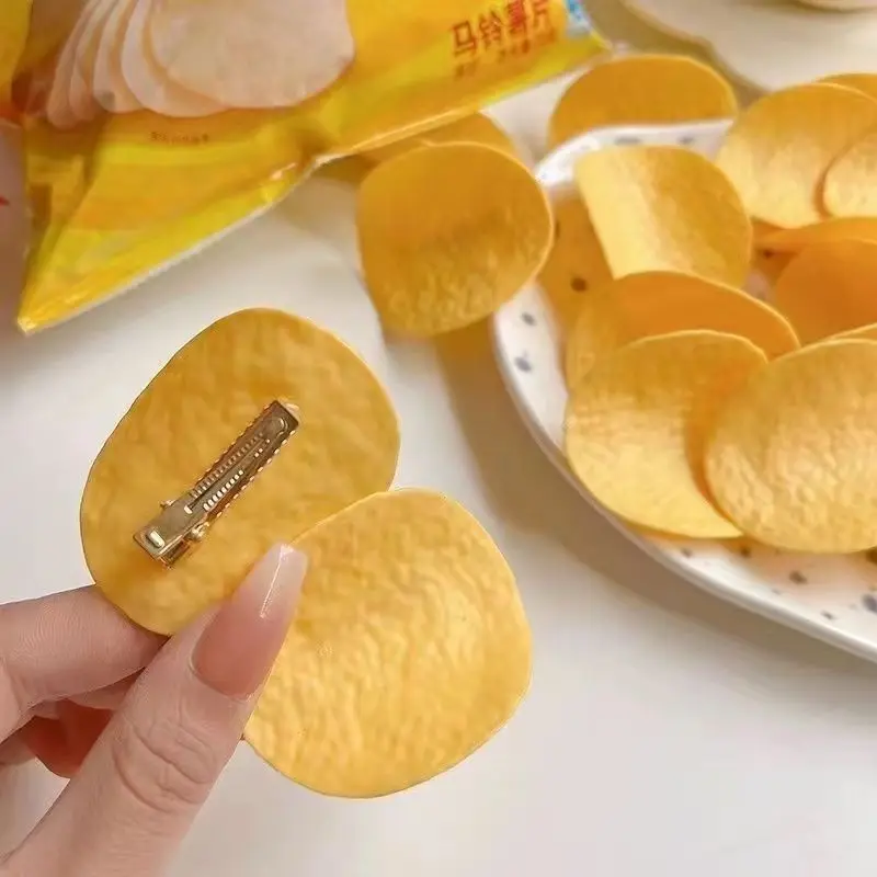 Funny potato chip hair clip cu - Hair Bundles review and price