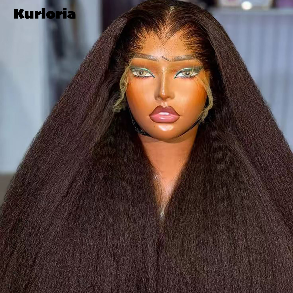 Natural Black 400 Density Kink - Glueless Wear And Go Human Hair Wig review and price